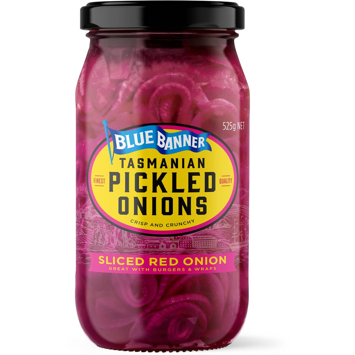 Blue Banner Pickled Onions Sliced Red Onion 525g