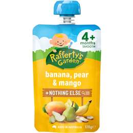 Rafferty's Garden Smooth 4 Mth+ Banana Pear Mango 120g