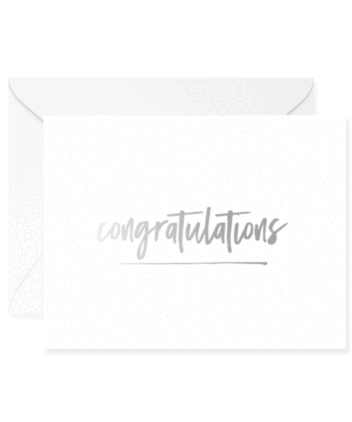 Congratulations Silver Foil Greeting Card