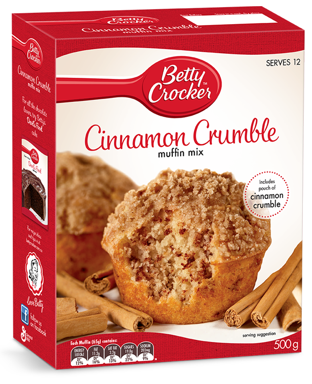 Betty Crocker Cinnamon Crumble Muffin Mix 500g