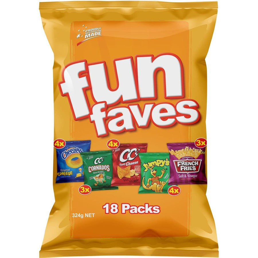 #Fun Faves Variety Multipack Chips 18 Pack 324gm