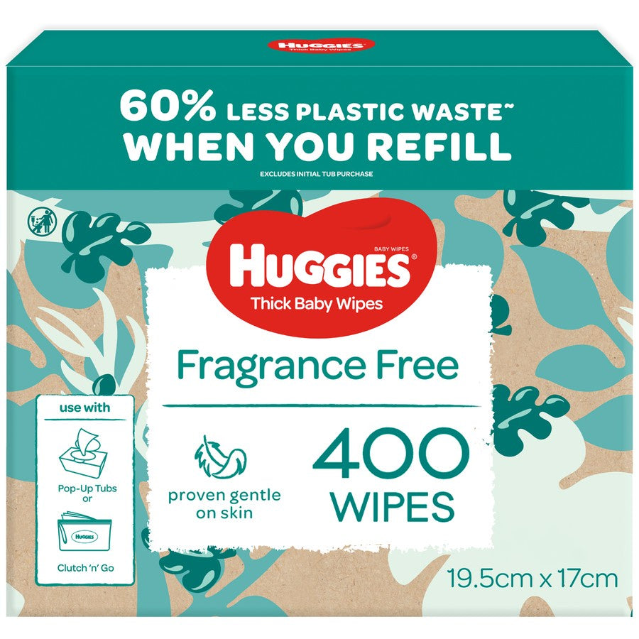 Huggies Baby Wipes Fragrance Free 400s