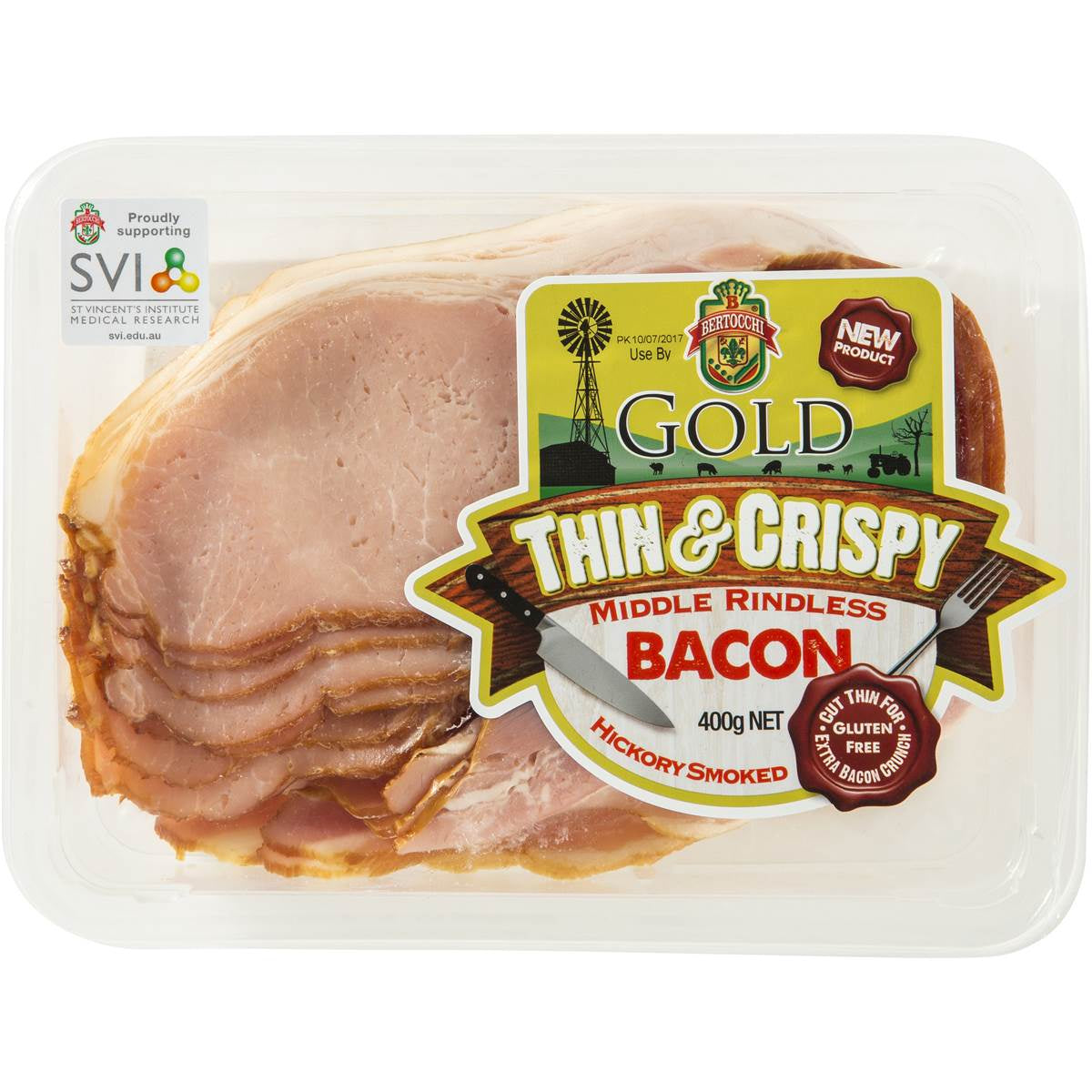 Bertocchi Gold Thin & Crispy Bacon, 400g