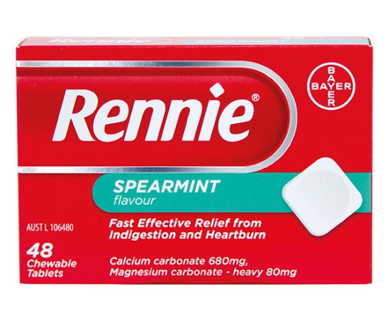 Rennie Antacid Tablets Spearmint 48s