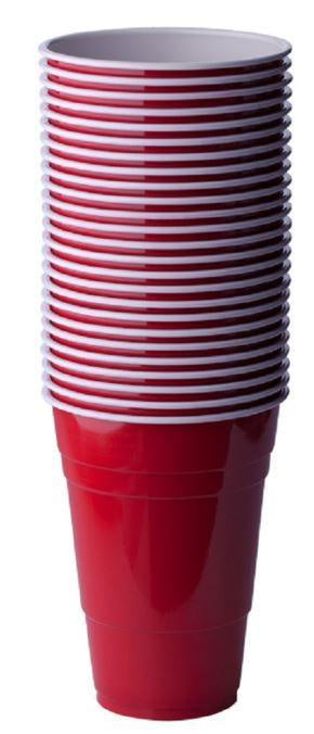 REDD Schooner Cups Red 425ml 25 Pack