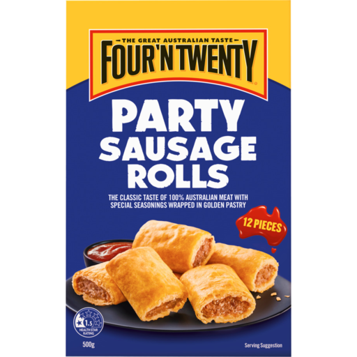 Four N Twenty  Party Sausage Rolls 12 pk 500g