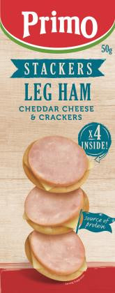 Primo Biscuit Cheese & Ham Stackers 50g