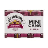 Bundaberg Passionfruit Mini Can 6x200mL