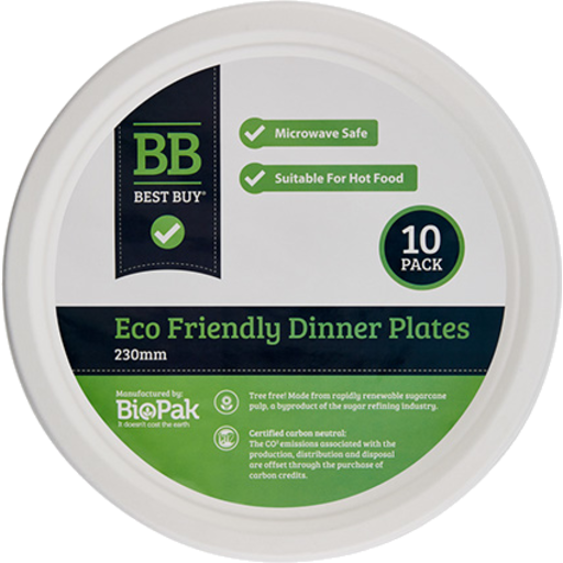 #Best Buy Eco Friendly dinner plates 230mm 10pk