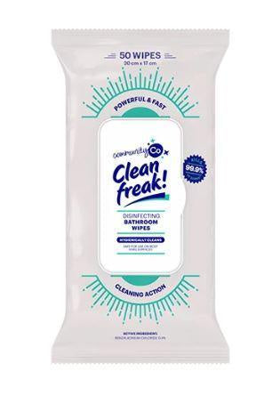 Community Co Clean Freak Bathroom Wipes 50 Pack