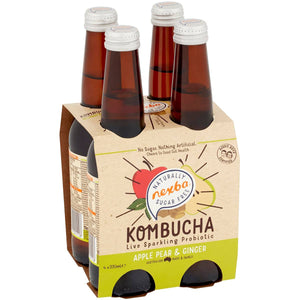 Nexba Kombucha Apple Pear & Ginger 4x330ml