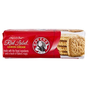 Bakers Red Label Lemon Cream Biscuits 190g