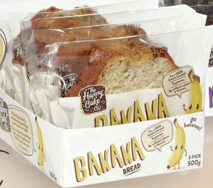 Happy cake co Banana Bread slices-5pk-500g