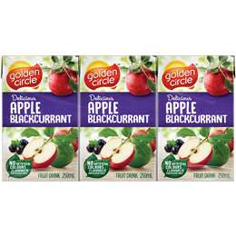 Golden Circle Apple Blackcurrant Poppers 6 x 250ml