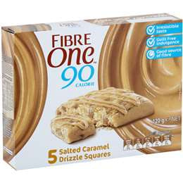 Fibre One Salted Caramel Drizzle Squares 5pk