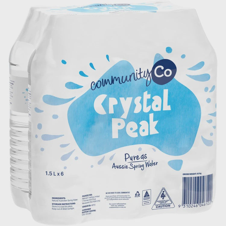 Community Co Natural Spring Water 6 x 1.5l