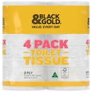 Black &  Gold Toilet Paper 2ply 4pk