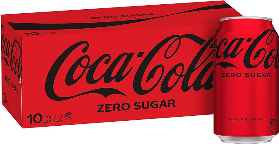 Coca-Cola Coke Cans Zero Sugar 375ml x 10pk