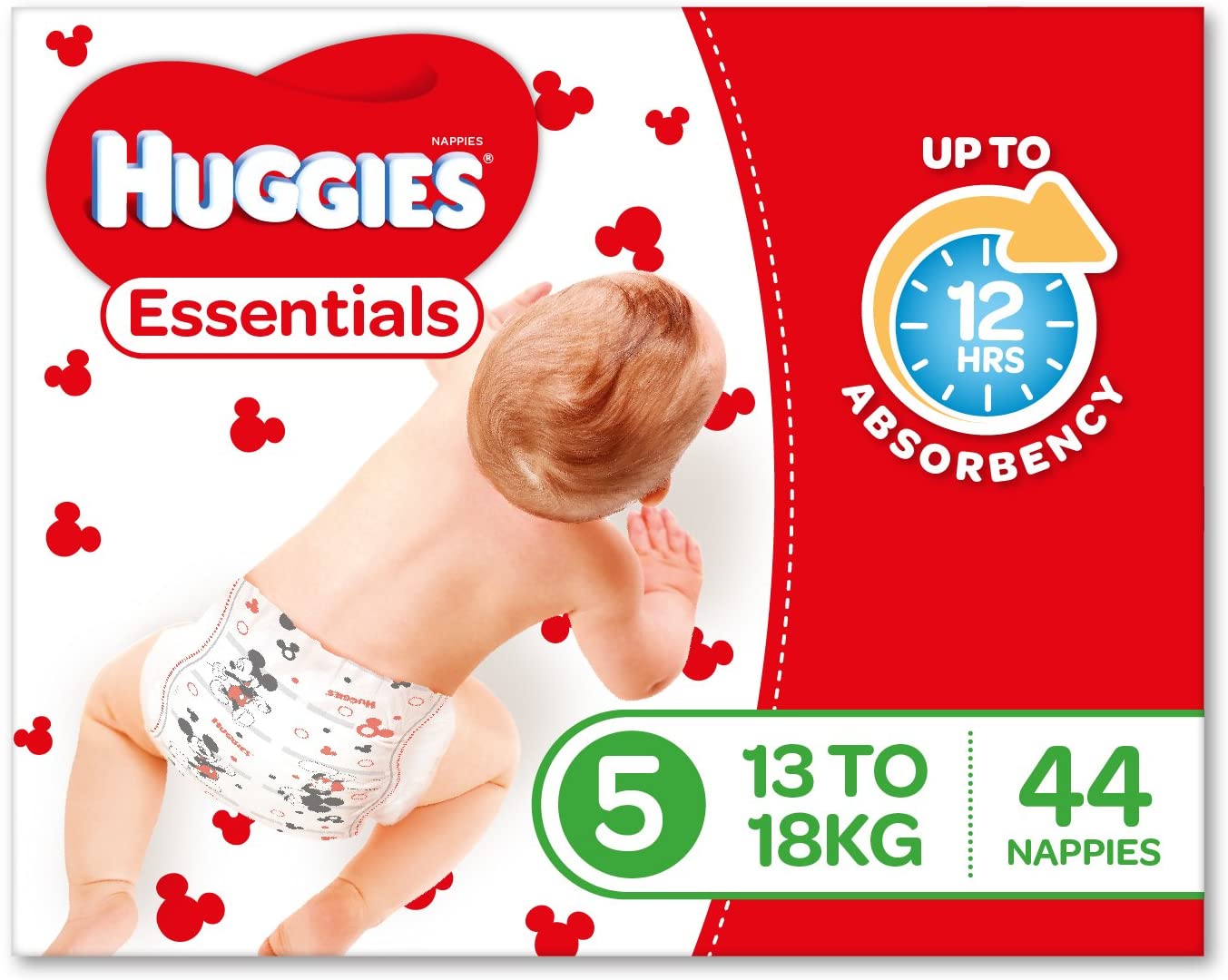 Huggies Essential Nappy Size 5  Walker13-18Kg 44/pack