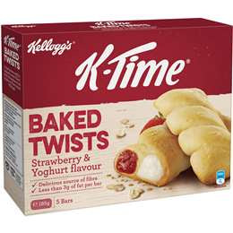 Kellogg's K-time Twists Strawberry & Yoghurt Snack Bars 5pk