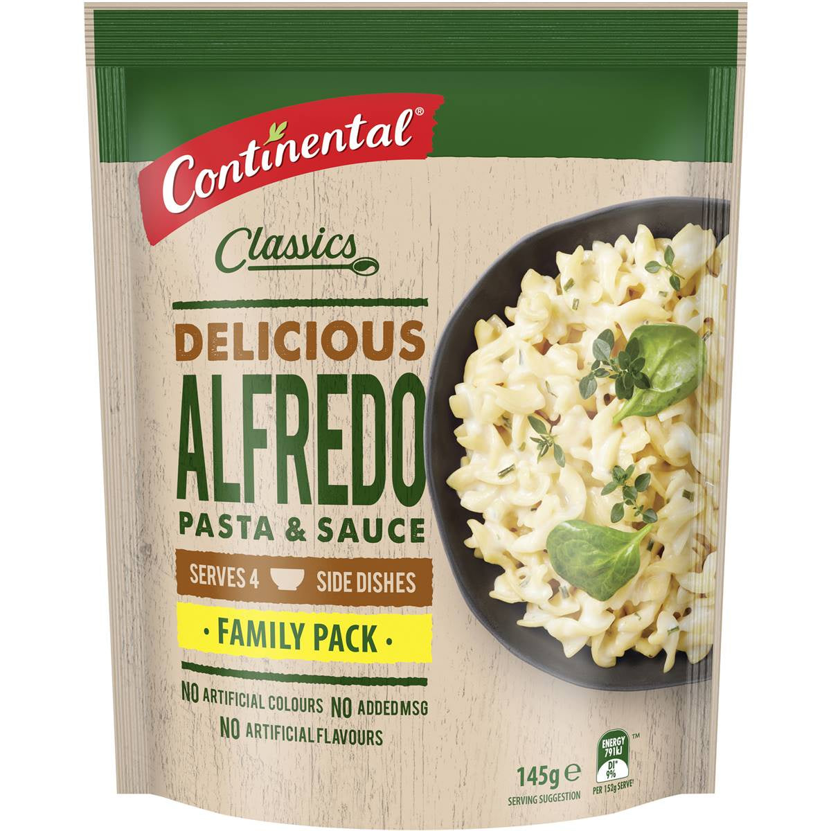 Continental Pasta & Sauce Alfredo Family Pack 145g