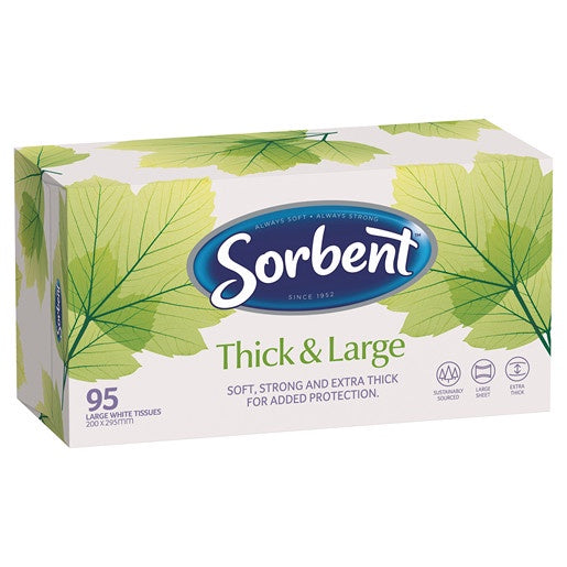 Sorbent Tissues Thick & Large 95s