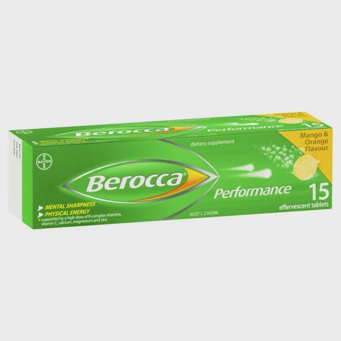 Berocca Performance Orange and Mango 15 Tabs