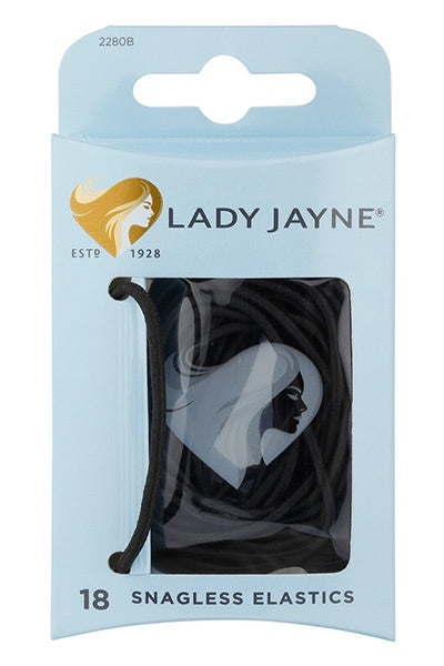 Lady Jayne Elastic Thin Black 18 pack