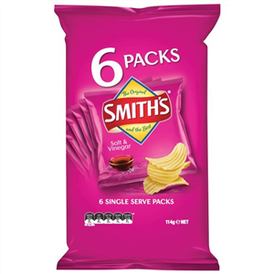 Smiths Crinkle Cut Salt & Vinegar 6pk