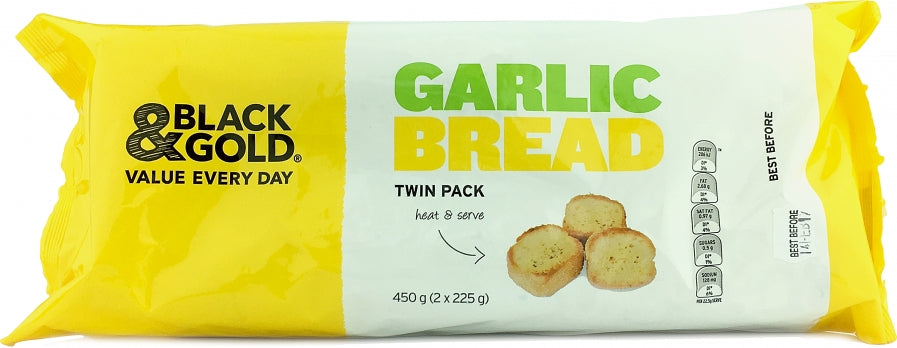 Black & Gold Garlic Bread Twin Pack 450g