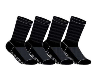 Bonds Boys Logo Light Crew - 4pk - Black - Size 5-8