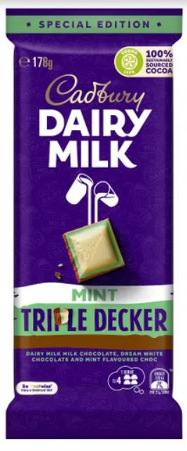 Cadbury Chocolate Triple Deck Mint 178g