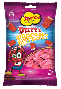 Joojoos Strawberry Fizzy Bricks 130g