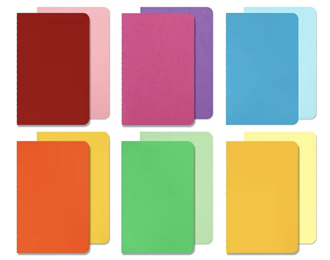 Mini pocket coloured notebook