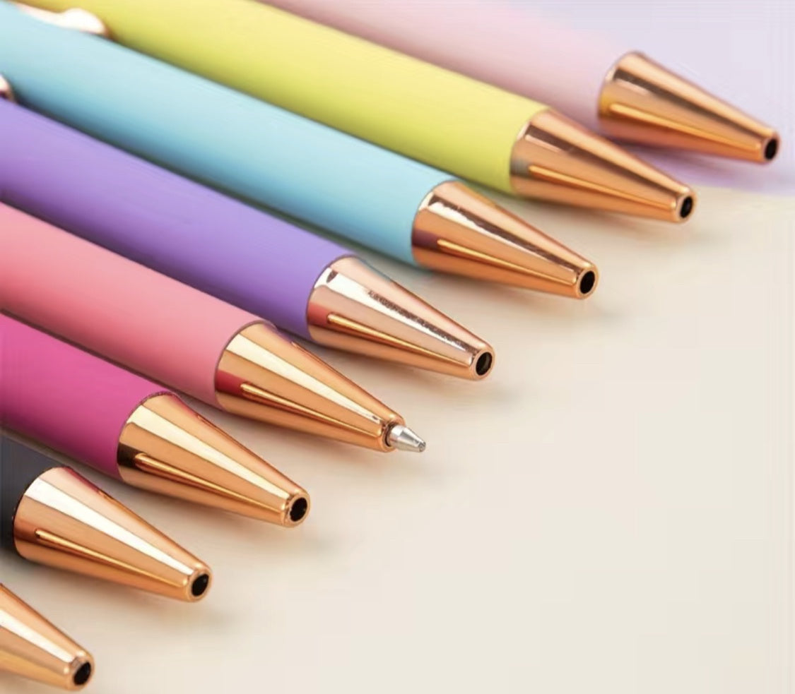 Candy colour and rose gold pens