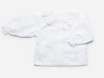 J4184 Baby Shirt Plumeti White