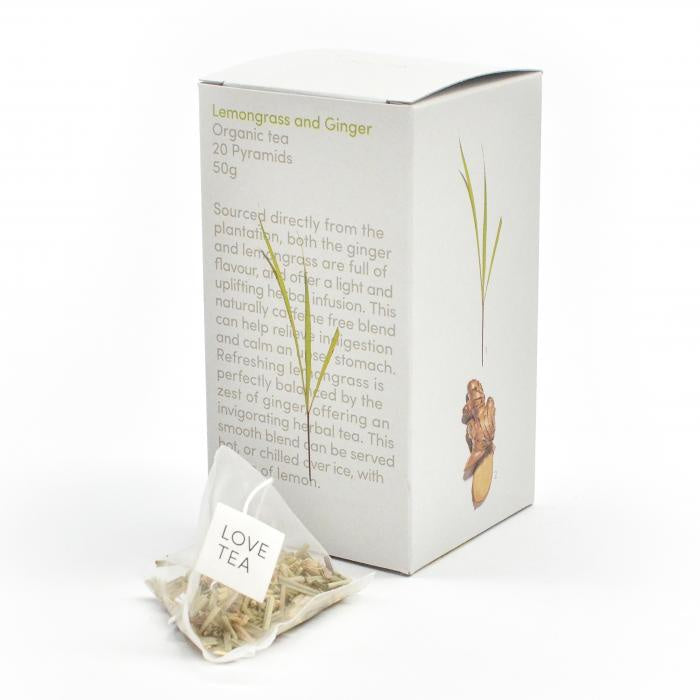 Love Tea Lemongrass & Ginger Pyramid Tea Bags 20s