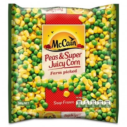 McCains Peas Super Juice Corn and Carrots 500g