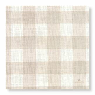 Linen (Gingham Natural) Napkins - Dinner