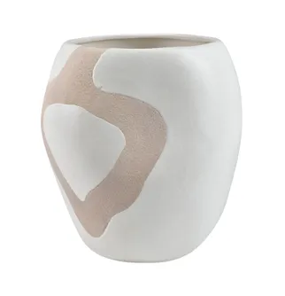 Nubile Ceramic Vase 19x20cm White/Nude