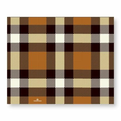 Manor Road Paper Placemat Classic Plaid Tan 30pg