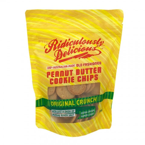 Ridiculously Delicious Peanut Butter Cookie Chips Original Crunch 150g