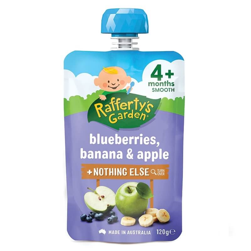 Rafferty's Garden Blueberries, Banana, Apple 4 Mth+ 120g