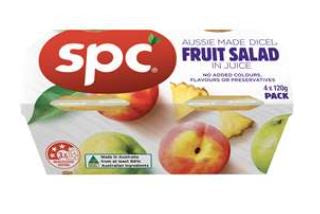 SPC Fruit Salad In Juice 4 x 120g