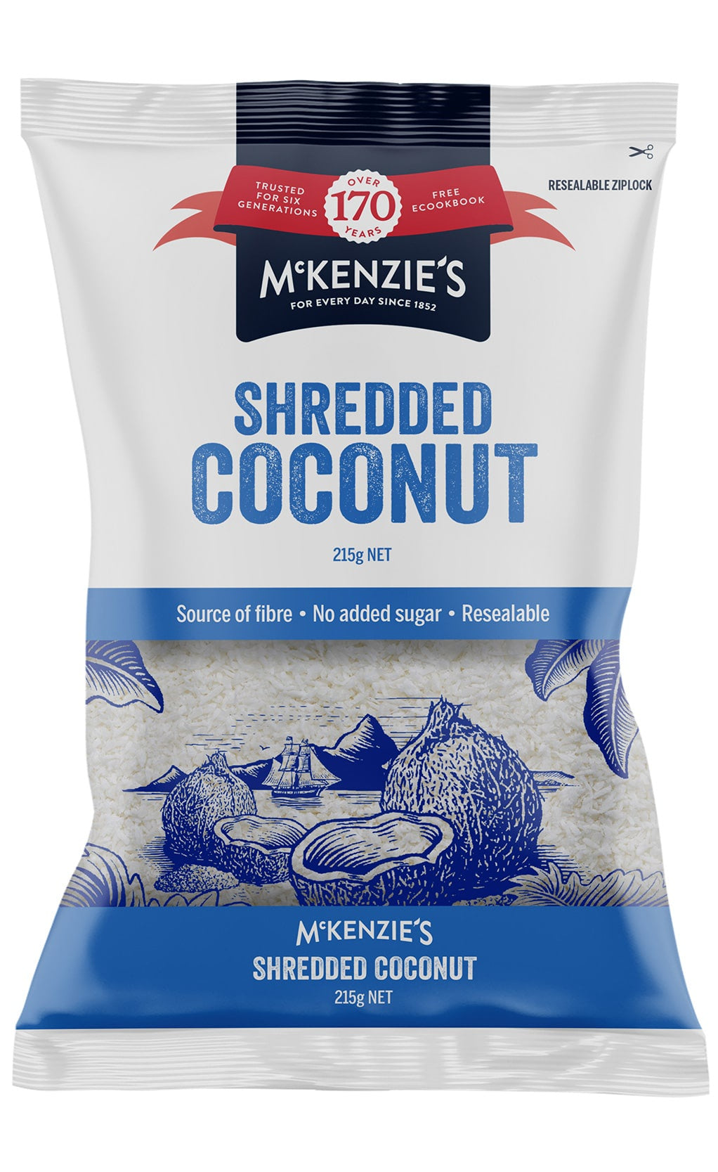 Mckenzie's Shredded Coconut 215g