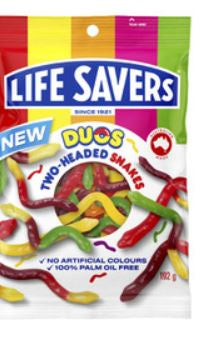 Life Savers Duos 2 Headed Snakes - 192gm