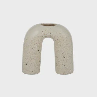 Venn Ceramic Vase 12x4.5x12cm Natural