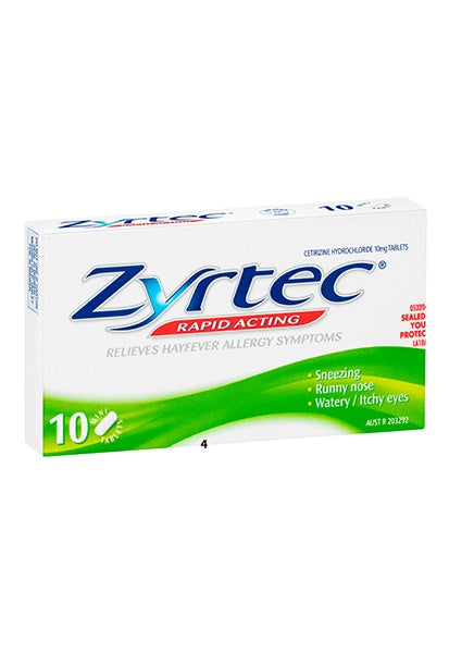 Zyrtec Antihistamine Tablets 10 pack