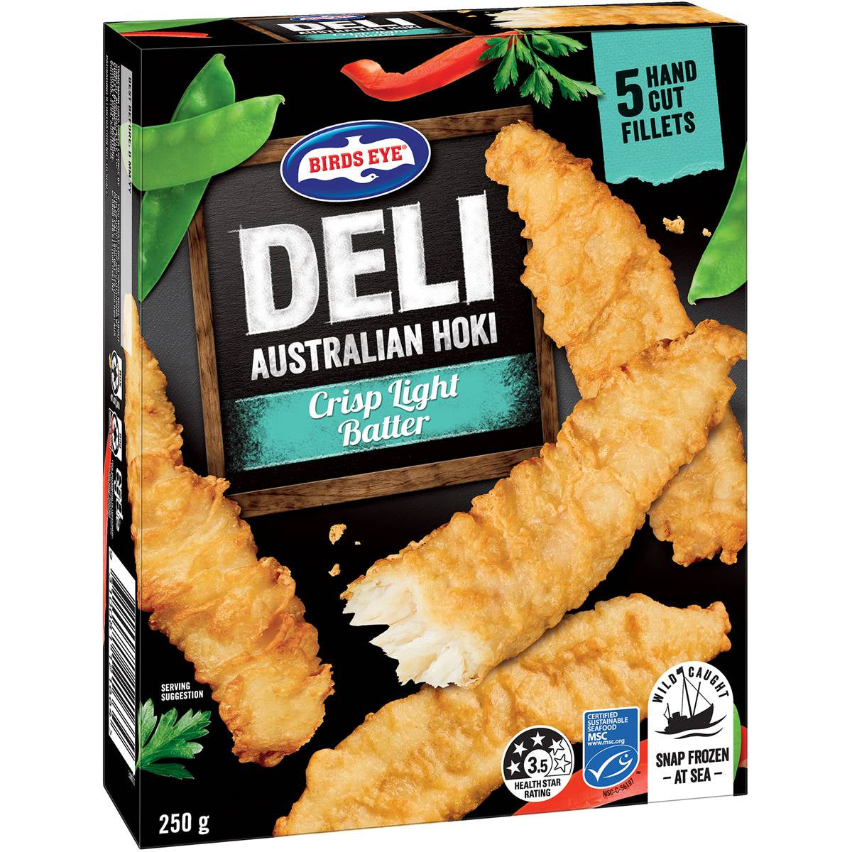 Birds Eye Deli Hoki Fillets in Light & Crispy Batter 250g