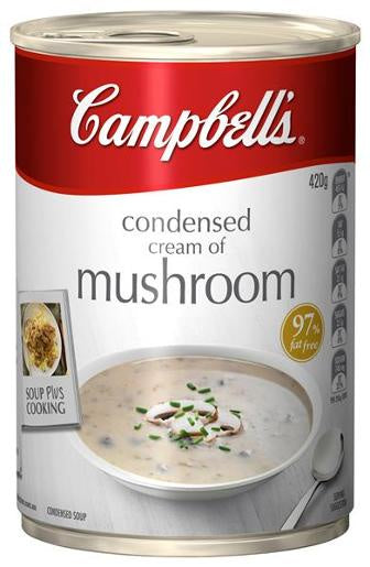 Campbells Condensed Cream of Mushroom Soup 420g